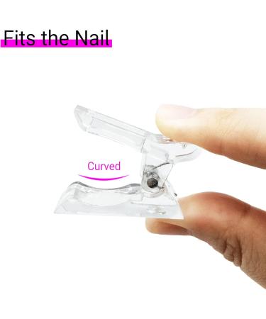 10 Pcs Plastic Nail Tips Clips for Quick Gel Nail Extensions - Transparent - Buy Online on SooperMarket.com