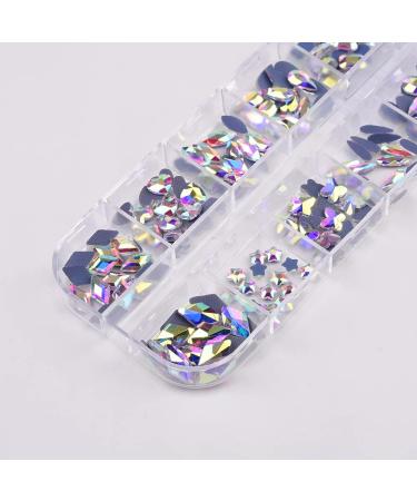 180pcs Mixed Crystals Ab Nail Decoration Glass Rhinestones for Acrylic Nail Art Design - Buy Online on SooperMarket.com