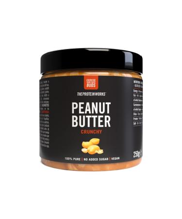 THE PROTEIN WORKS 100% Natural Roasted Peanut Butter Crunchy 250 g (1 pack)