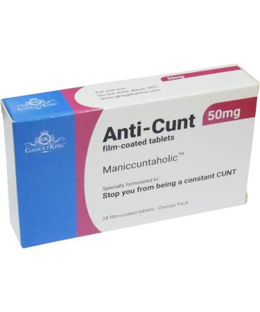 Gadgetking Joke Pill Medication Tablet Box - Funny Prank Gift for Birthdays & Holidays (Anti-C**t) - Buy Online on SooperMarket.com