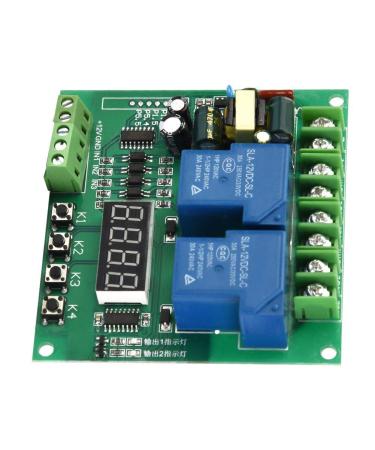 Motor Control Board AC 110V-250V | Two Relay Delay Timing Cycle Module for Solenoid Valve, Pumps, Motors, Lights - Buy Online on SooperMarket.com