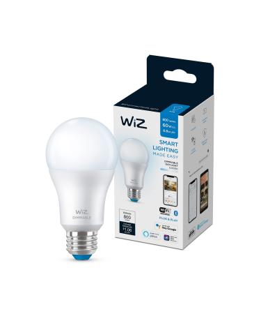 WiZ Connected Daylight 60W A19 Smart WiFi Light Bulb, Dimmable 5000K, Compatible with Alexa and Google Home Assistant, No Hub Required,1 Bulb A19 Daylight (5000k) 1 Count (Pack of 1)