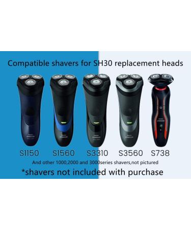 SH30 Replacement Heads for Philips Norelco Shavers - Compatible with Series 1000, 2000, 3000 & S738 - 3-Pack - Buy Online on SooperMarket.com