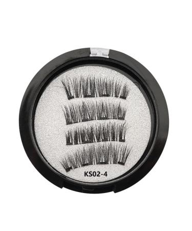 zabeto Magnetic Eyelashes with 2 Pairs Artificial Fiber Magnets Magnetic with Eyelash Curler KS02-4