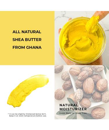 AKWAABA Whipped Shea Butter (Gold Pineapple) 12 oz - Natural Body & Hair Moisturizer with Raw Shea Butter from Ghana - Buy Online on SooperMarket.com
