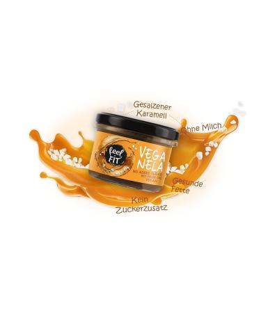 Feel Fit Veganela Salted Caramel & Cocoa-Hazelnut Spread Sugar-Free Palm Oil-Free Vegan 6 Pack (200g Each) - Healthy Indulgence for International Shipping - Buy Online on SooperMarket.com