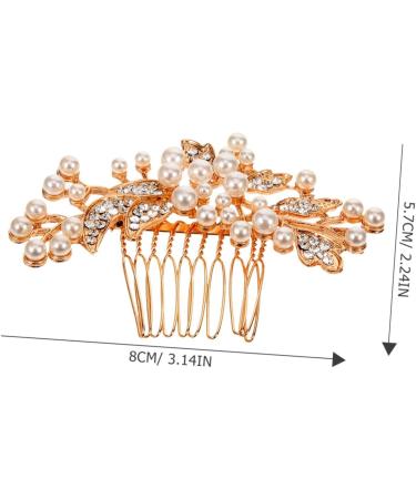FOYTOKI Hair Comb for Women Hair Side Comb for Women Wedding Hair Accessories for Bride Pearl Hair Side Comb Rhinestone Side Comb Decorative Hair Comb Bride Hair Accessories - Buy Online on SooperMarket.com