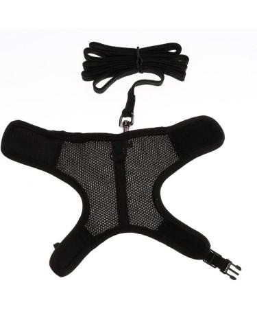 B Blesiya Rabbit Harness - Comfortable Breathable Adjustable Mesh Leash - Black L & S - Ideal for eCommerce International Shipping - Buy Online on SooperMarket.com