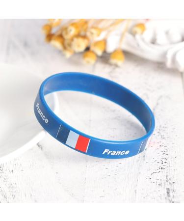 Shop LUOEM Silicone Bracelets - France Flag Football Fan Gear | 2018 World Cup 6-Pack - Buy Online on SooperMarket.com