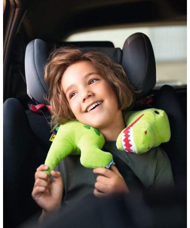 Moses.Dino T-Rex Nude Pillow | Plush Neck Pillow for Kids | Ideal Travel Companion | Green Tyrannosaurus-Rex | 1 Pack - Buy Online on SooperMarket.com