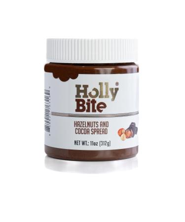 HollyBite Hazelnut & Cocoa Spread Vegan No Sugar or Oil Added High Fiber Keto Friendly | High Protein Gluten Free Healthy Fat Real Ingredients | 110Z | Made in USA