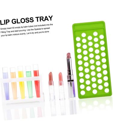 Mikinona Lip Balm Base Lip Balm Holder 50 Lipstick Filling Mold Crafting Supplies Plastic Manual Lip Gloss Making Kit Lipstick Filling Tray - Buy Online on SooperMarket.com