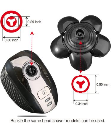 FOXSONIC 6 Blades Electric Shaver Replacement Heads - Bald Shaver with Blade Cover - Black - Buy Online on SooperMarket.com
