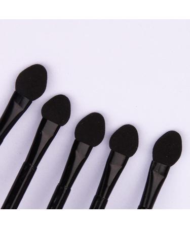 TEONEI Double Sided Eyeshadow Brushes & Foundation Sponge - 50Pcs Makeup Brush Set (Black) for Professional Application - Buy Online on SooperMarket.com