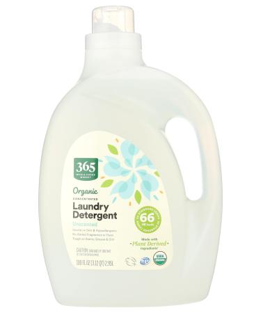 Whole Foods Market Organic Laundry Detergent (66 HE Loads) Unscented 100 Fl Oz Unscented 100 Fl Oz (Pack of 1)