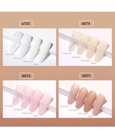 Beetles Nude Gel Nail Polish 15ml Neutral Brown Color Natural Winter Gel Polish Set Mocha Mousse Cake Translucent Soak Off U V LED Nail Lamp Nail Art Gel 0.5Oz Gift for Women Translucent Neutral Color - Buy Online on SooperMarket.com