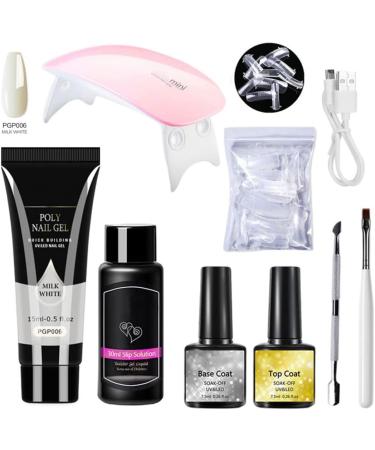 Liummrcy Polygel Nail Kit - 8pcs All-in-One French Nail Extension Set for Beginners | Salon Quality DIY Manicure at Home | PGP006 - Buy Online on SooperMarket.com