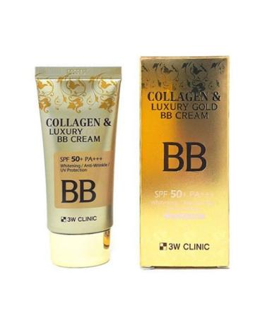 3W Clinic Collagen & Luxury Gold BB Cream SPF50+ - Korean BB Cream 50ml | Best Moisturizer & Sun Protection for Radiant Skin - Buy Online on SooperMarket.com