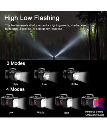 AlpsWolf Rechargeable LED Spotlight Flashlight | 10000mAh Capacity 1200LM | Waterproof Camping Flashlight with USB Output, Power Bank Function | 20h Standby, 3+4 Light Modes - Buy Online on SooperMarket.com