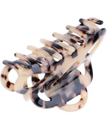 F Fityle Women's Vintage Hair Gripper Clip - Acrylic Hair Claw Stylish Leopard Design for Effortless Elegance - Buy Online on SooperMarket.com