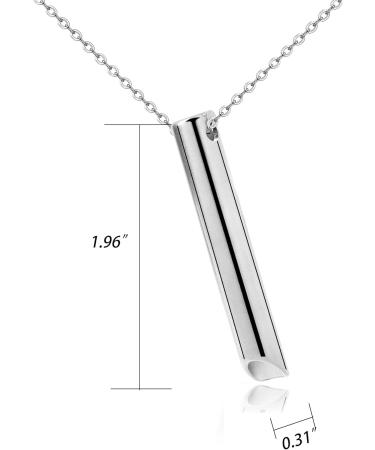 Anxiety Necklace for Women Men Breathing Calming Necklace for Anxiety Relief Mindful Breathing Stress Relief Meditation Relaxation Calming Down Silver - Buy Online on SooperMarket.com