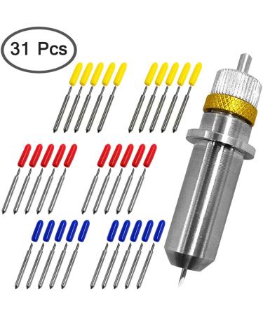 30 pcs (30/45/60 Degree) AFUNTA Blade Vinyl Cutter Plotter Cutting Blades for Roland & Most Domestic and Imported Plotter with Blade Holder Base - Buy Online on SooperMarket.com