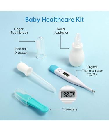 Lupantte 24-in-1 Baby Healthcare & Grooming Kit - Electric Nail Trimmer, Nursery Care Set, Toddler Clippers, Medicine Dispenser - Blue Baby Care Products - Buy Online on SooperMarket.com