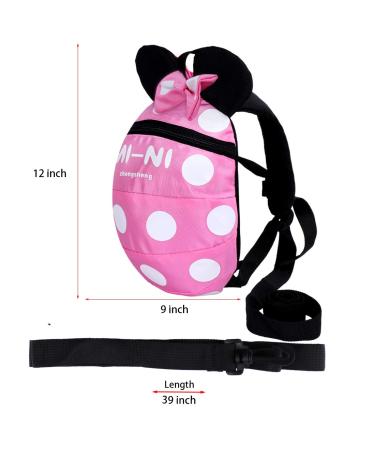 Anti Lost Toddler Backpack with Safety Leash - Pink | Age 1-5 Years - Buy Online on SooperMarket.com