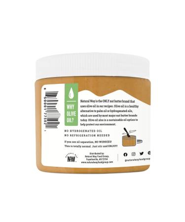 Natural Way Peanut Butter Original 16oz Jar - Made with Olive Oil, Non-GMO & Gluten Free - Buy Online on SooperMarket.com