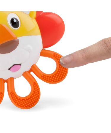 Nuby Vibe-Eez Lion Teether | Soothing Teething Toy for Babies - Buy Online on SooperMarket.com