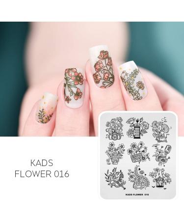 Alexnailart Nail Stamping Plate FL016 - Multi-Pattern Stamping Template for Image Print Nail Art Design - Nail Stamper & Scraper Nails Tool - Buy Online on SooperMarket.com