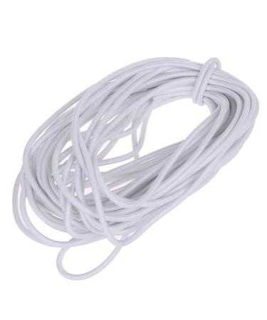 Usew 1/8-Inch (3mm) White Heavy Stretch Round String Elastic Cord (Cut of 10 Yards)