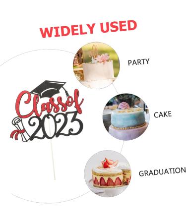 Warmhm 12 Pcs 2023 Graduation Arrangements Mw Graduation Party Cake Topper Graduation Dessert Toppers Graduation Picks Decor Ornament Grad Party Cupcake Topper Cake Supplies Paper Cup Red - Buy Online on SooperMarket.com