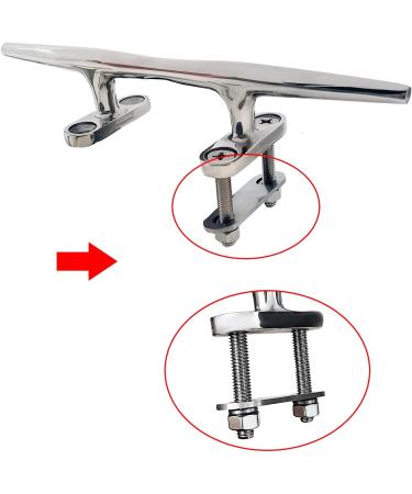 SHENGHUISS 8 inch Boat Dock Cleat Stainless Steel 316 - 4 Pack | Marine Deck Rope Cleats with Fasteners - 2 Pack - Buy Online on SooperMarket.com