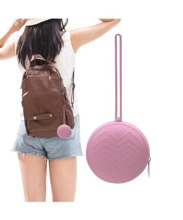 Virtcoy loosteretui made of silicone storage case for pacifiers storage tool for trip made of silicone versatile for keys lip balm earrings coins pink / violet