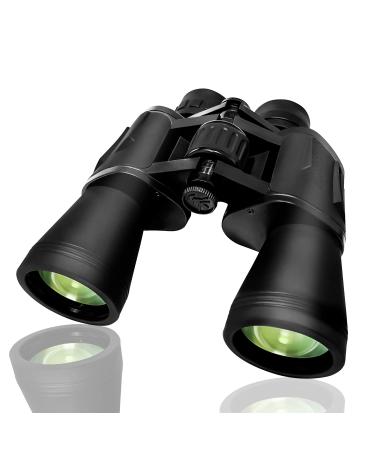 GOANDO 20x50 Binoculars for Adults and Kids High Power Compact Binoculars Large Waterproof Binoculars with Low Light Night Vision for Hunting Bird Watching Travel Sightseeing Outdoor Sports, Black