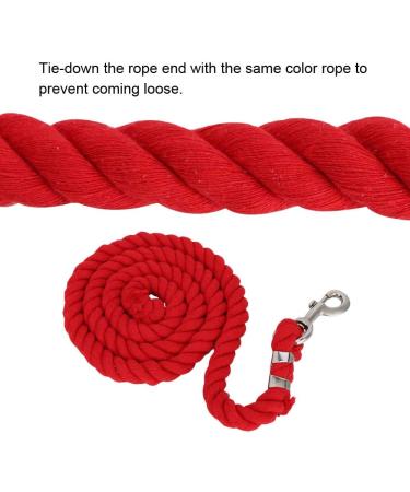 Felenny Horse Rope Leash Thickened Colorful Woven Bolt Rope Strong Durable Horse Leads Braided Cotton Rope (Red) - Buy Online on SooperMarket.com