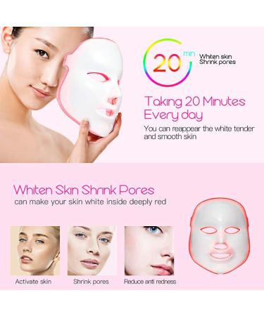 7 Color LED Light Therapy Mask - FEITA Photon Light Skin Rejuvenation Therapy Facial Skin Care Mask - Anti Aging - Reduce Wrinkles - Face Care Treatment - Buy Online on SooperMarket.com