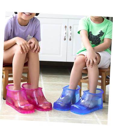 FOYTOKI 1 Pair Foot Bath Shoes Foot Spa Foot Container for Bathing Ankle Home Foot Bath Container Foot Soaking Tub Foot Soak Shoes Bath Tubs Foot Washing Shoes Take a Bath Pvc Bracket Man 26.3x11cm Rosy - Buy Online on SooperMarket.com