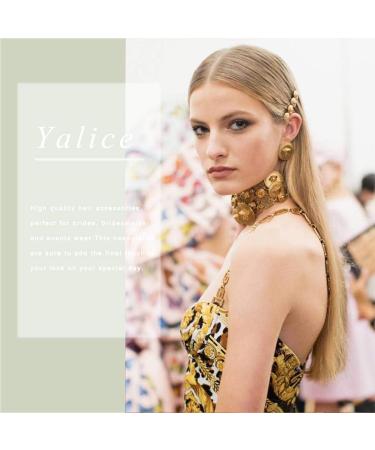 Yalice Gold Coin Bobby Pins Barrettes - Wedding Hair Accessories 2Pcs for Women & Girls - Buy Online on SooperMarket.com