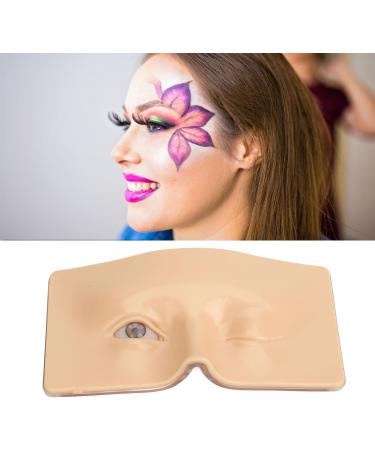Dekaim Makeup Practice Board Silicone Face Eye Makeup Practice Board with Eyeshadow Brush for Self-taught or Professional Enthusiasts (White Skin) - Buy Online on SooperMarket.com