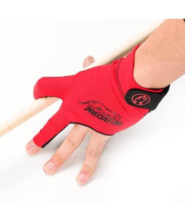 Critical Predator Billiard Glove - Non-Slip Lycra Fabric, Red - Buy Online on SooperMarket.com