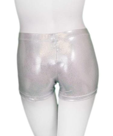 Girls' Sparkle Gymnastics Shorts | Aosva | Ages 2-14 | Silver - Buy Online on SooperMarket.com