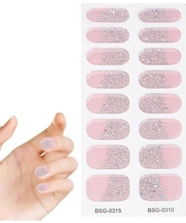 Semi-Cured Nail Wraps Natural Gloss Gel Nail Strips | Adhesive Nail Polish Strips Fingernail Manicure Stickers Salon-Quality Finish Easy Application - Buy Online on SooperMarket.com