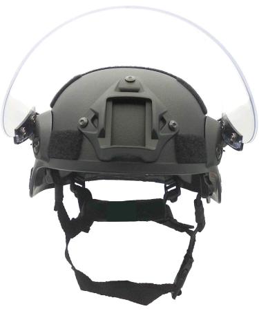Airsoft MICH 2000 ACH Tactical Helmet with Clear Visor, NVG Mount & Side Rail - Black - Buy Online on SooperMarket.com