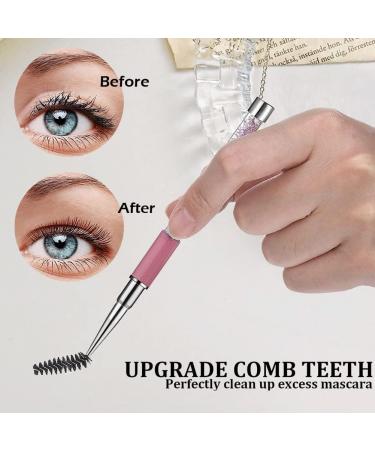 SKYPIA Eyelashes Comb Curlers Makeup Brush Mascara Brush Make Up Wands Eyebrow Brush with Cap Travel Accessories (PINK)  - Buy Online on SooperMarket.com