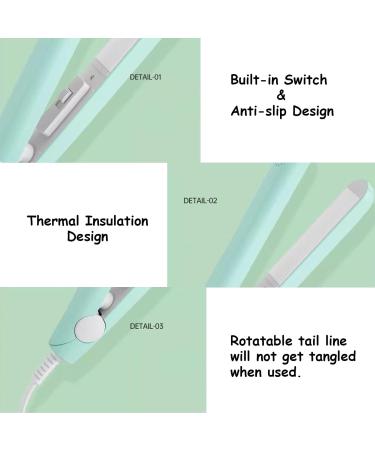 2 in 1 Mini Straightening Iron & Curling Tool - Ceramic Tourmaline Flat Iron for Effortless Hair Styling | Shop Now - Buy Online on SooperMarket.com