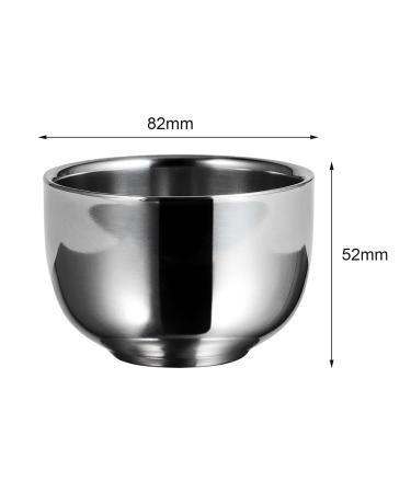 MagiDeal Stainless Steel Shaving Bowl - Unbreakable Double Layer Shaving Mug & Soap Cup for Men - Durable Gift for Husband - Buy Online on SooperMarket.com