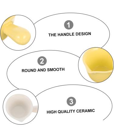 MAGICLULU 2pcs Long Handle Bowl Soy Bowl Gravy Snack Bowl Coffee Steaming Snack Dish Ceramic Condiment Container Milk Sauce Serving Pitcher Coffee Dip Heart-Shaped Ceramics Snack Plate White - Buy Online on SooperMarket.com