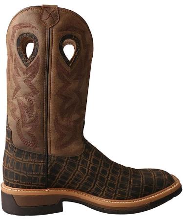 Twisted X Men's Alloy Toe Lite Western Boots - 9 Wide Caiman Print & Bomber - Buy Online on SooperMarket.com